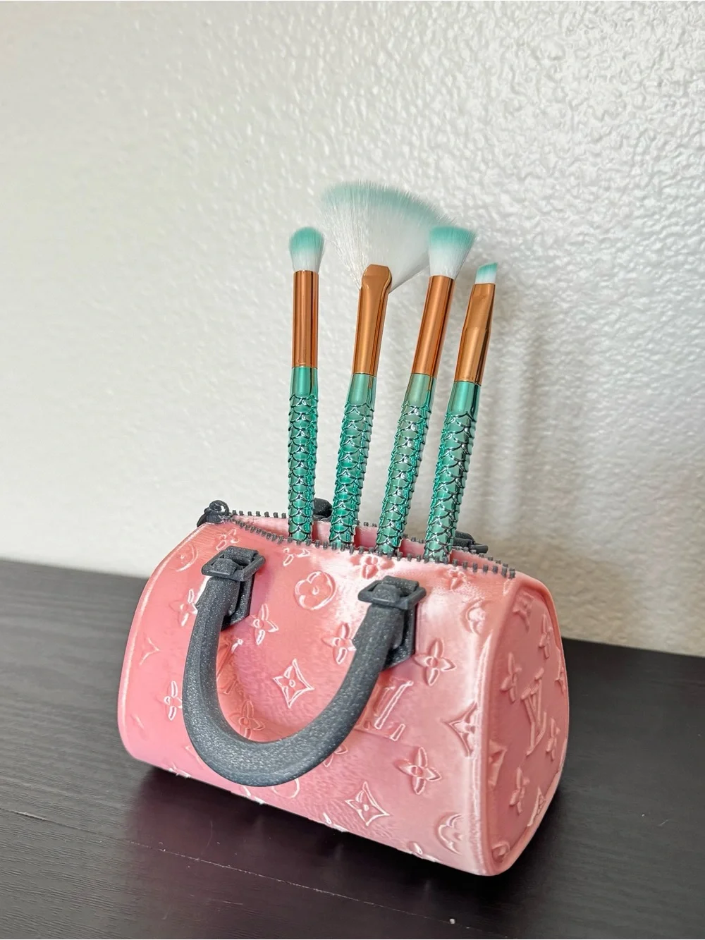 Pink 3D Print Vase Home Decor Bag